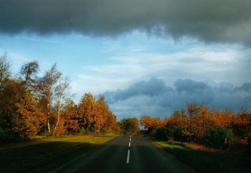 2001.11 DK 02.25 weg met herfstkleuren lucht